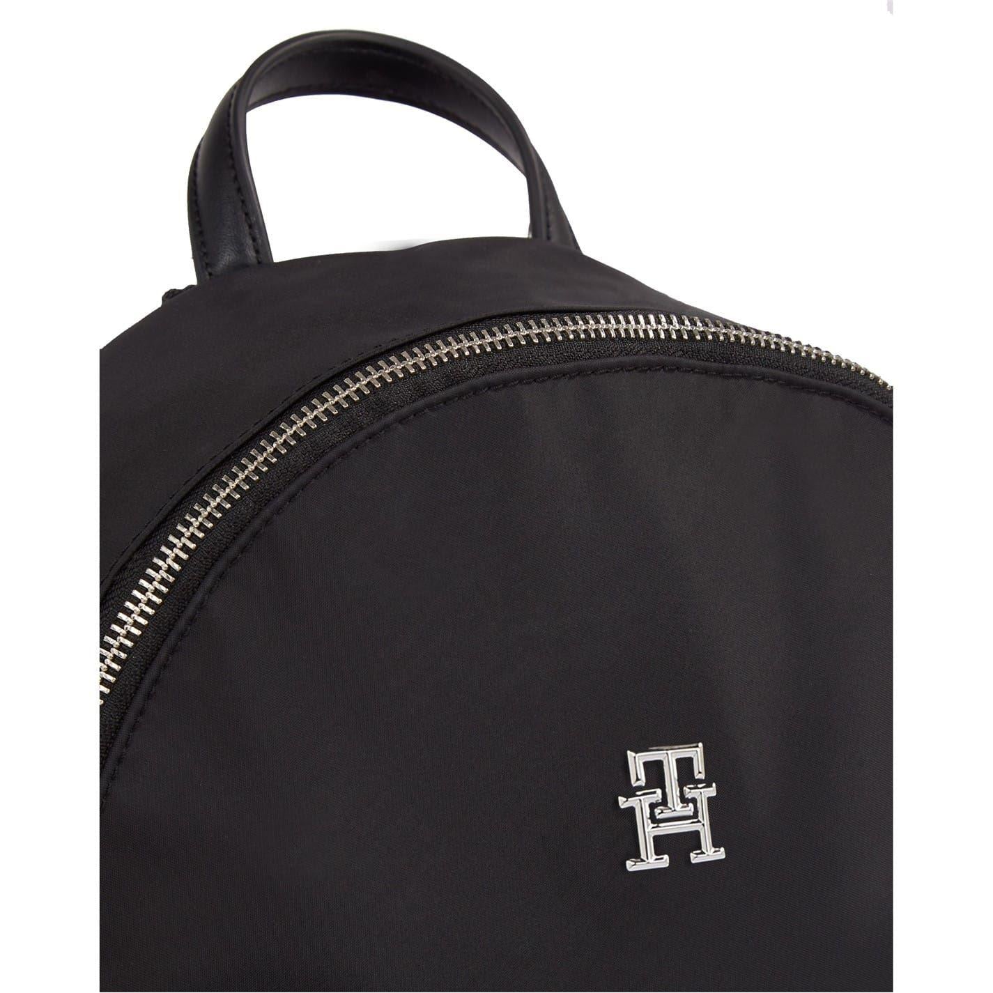 Black - Side - Tommy Hilfiger Logo Backpack