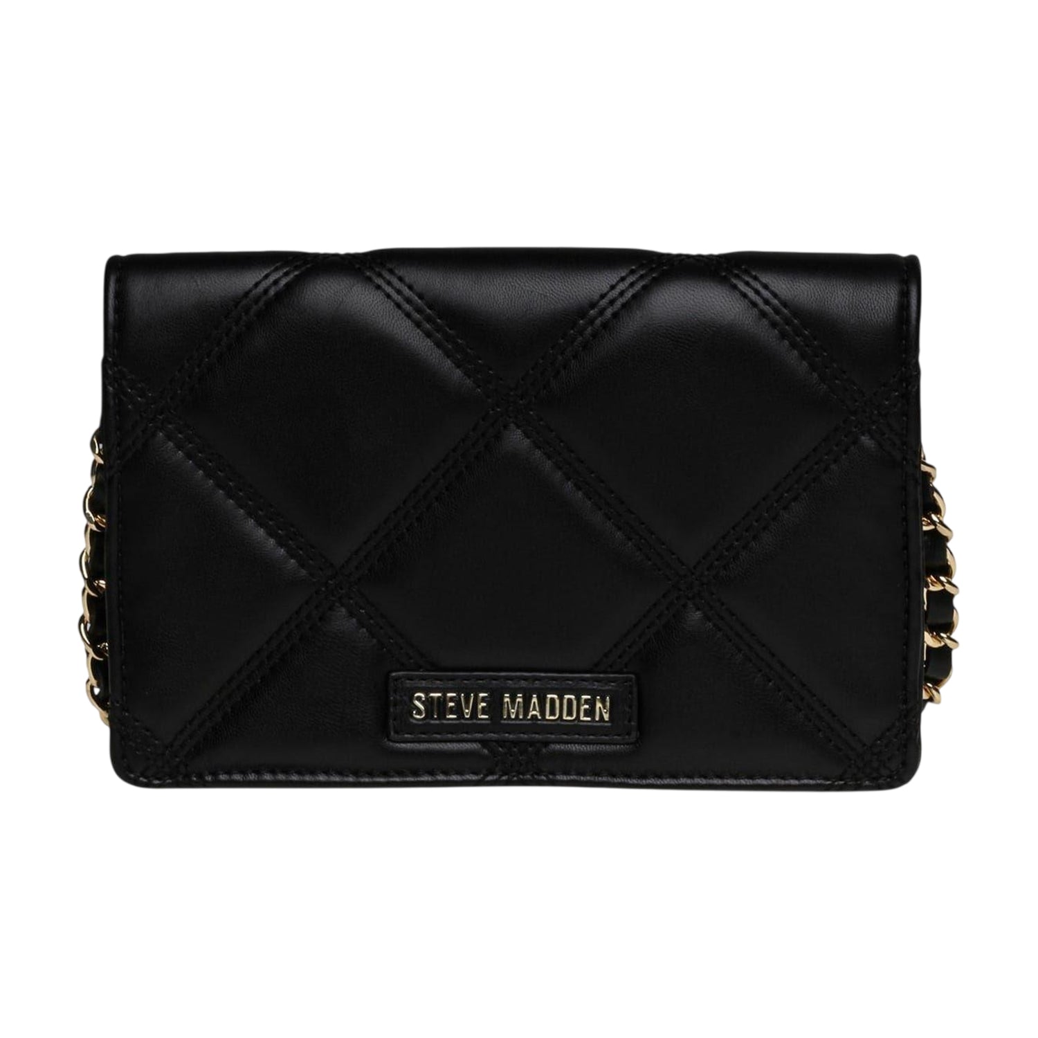 Black-Gold - Back - Steve Madden Womens-Ladies Bendue Crossbody Bag