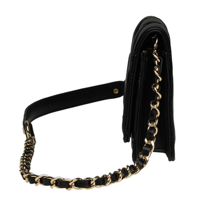 Black-Gold - Side - Steve Madden Womens-Ladies Bendue Crossbody Bag