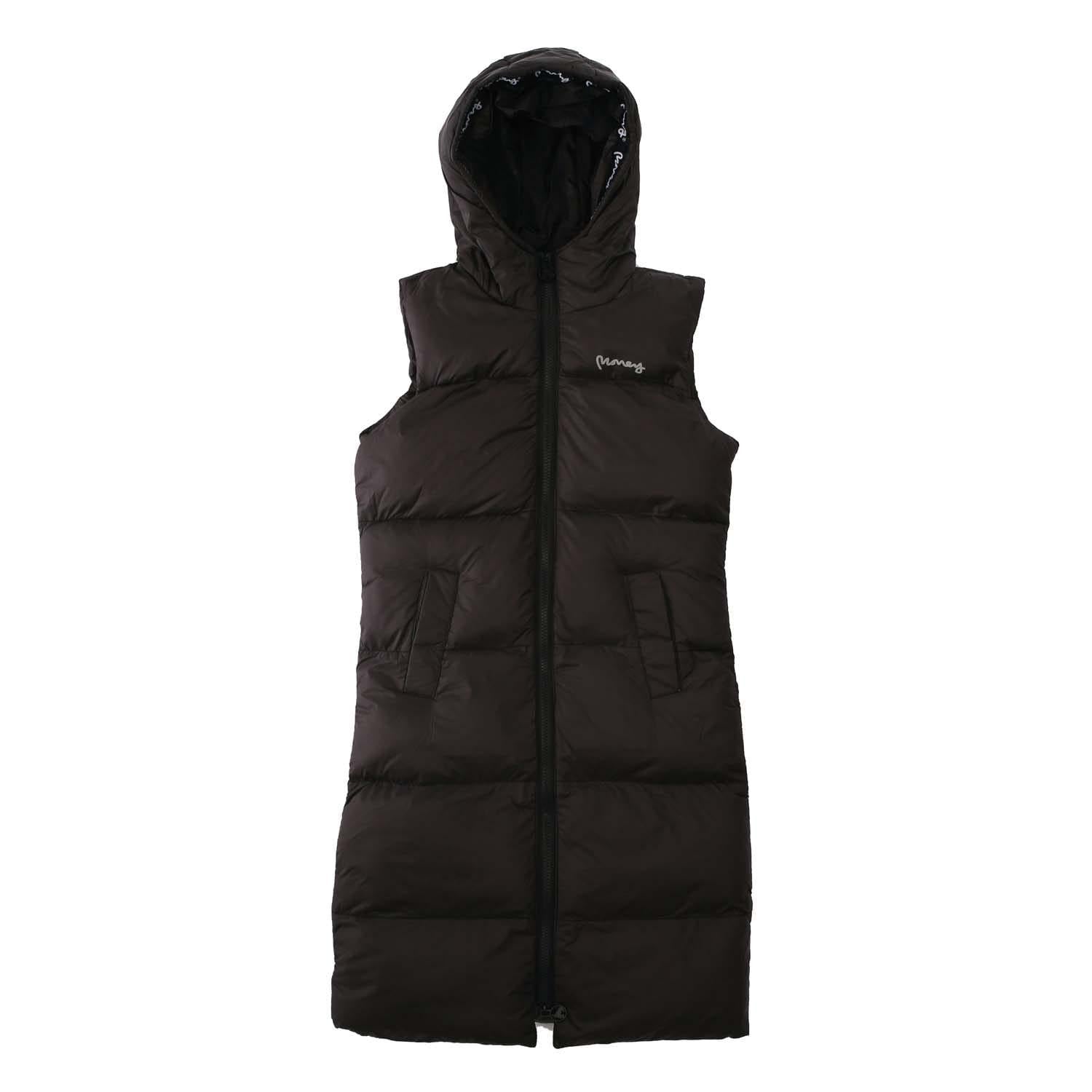 Black - Front - Money Girls Long Length Gilet