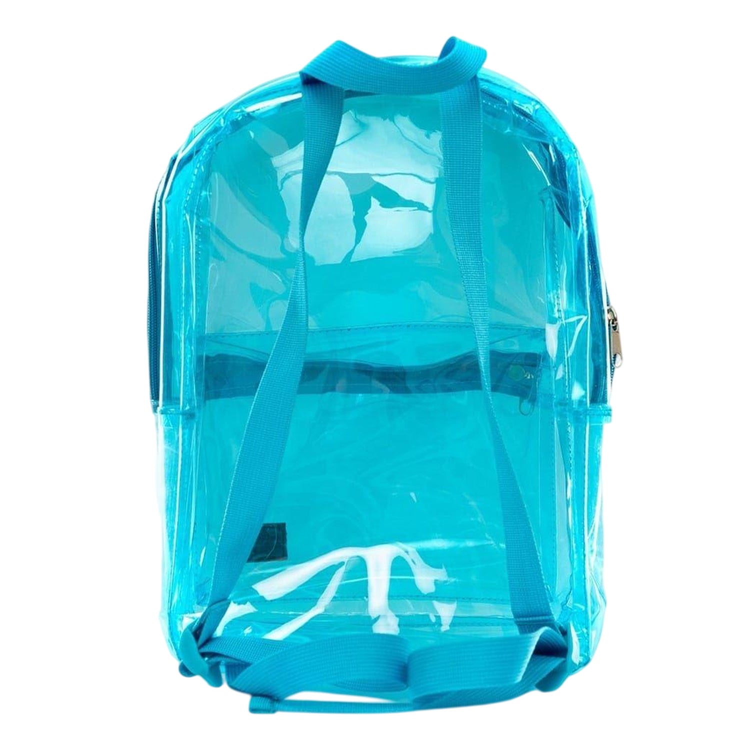 Blue - Back - Spiral Transparent Mini Backpack