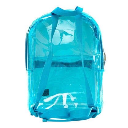 Blue - Back - Spiral Transparent Mini Backpack