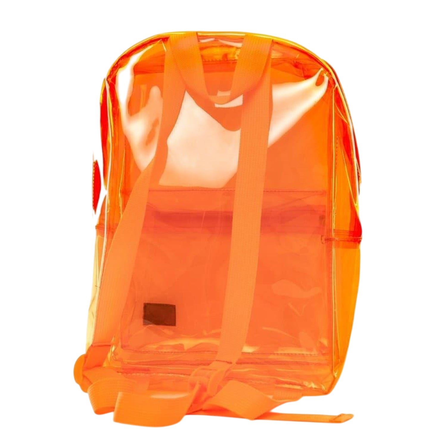 Orange - Back - Spiral Transparent Mini Backpack