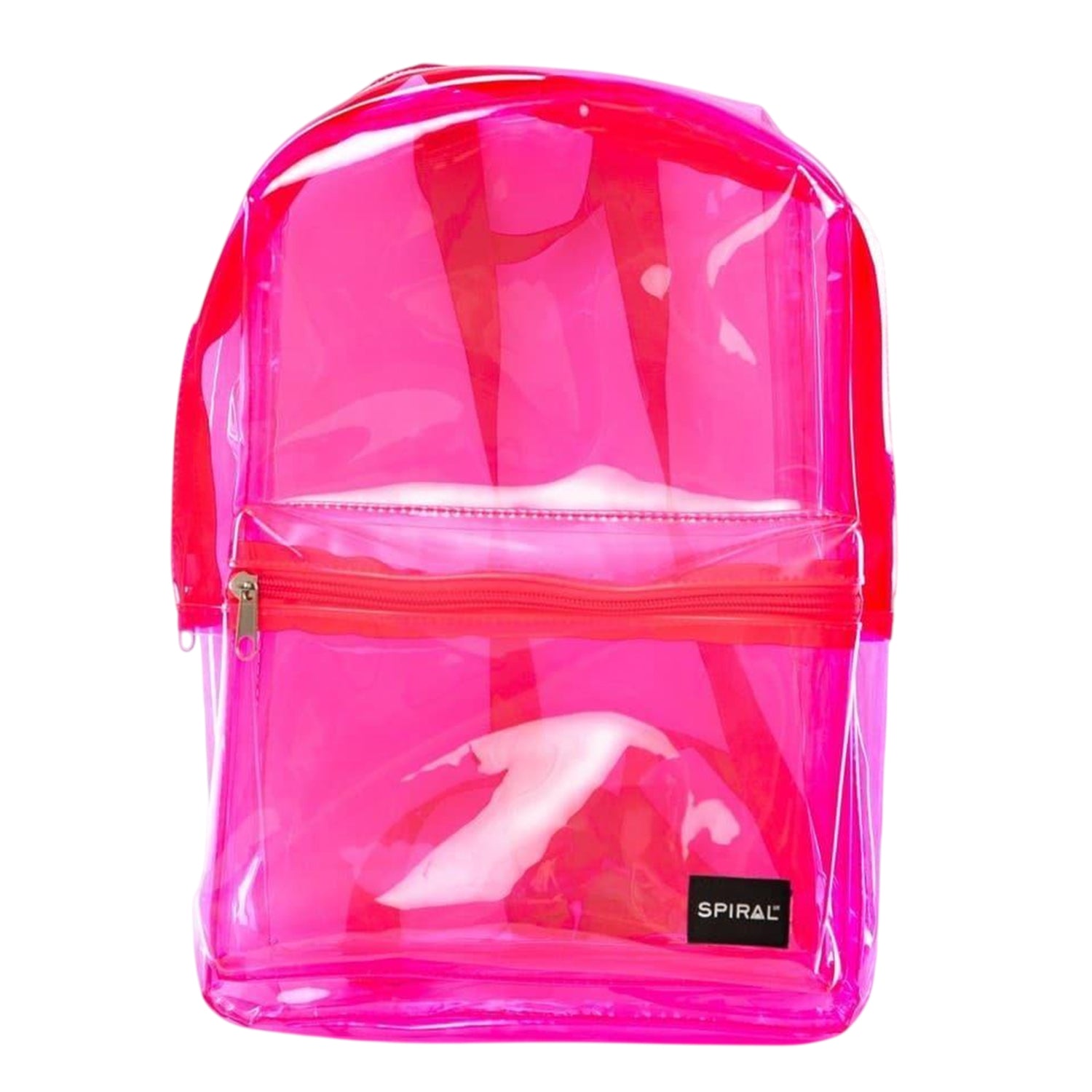 Pink - Front - Spiral Transparent Mini Backpack