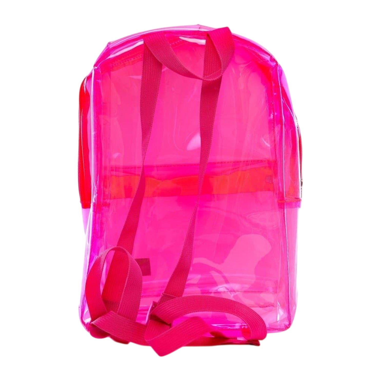 Pink - Back - Spiral Transparent Mini Backpack