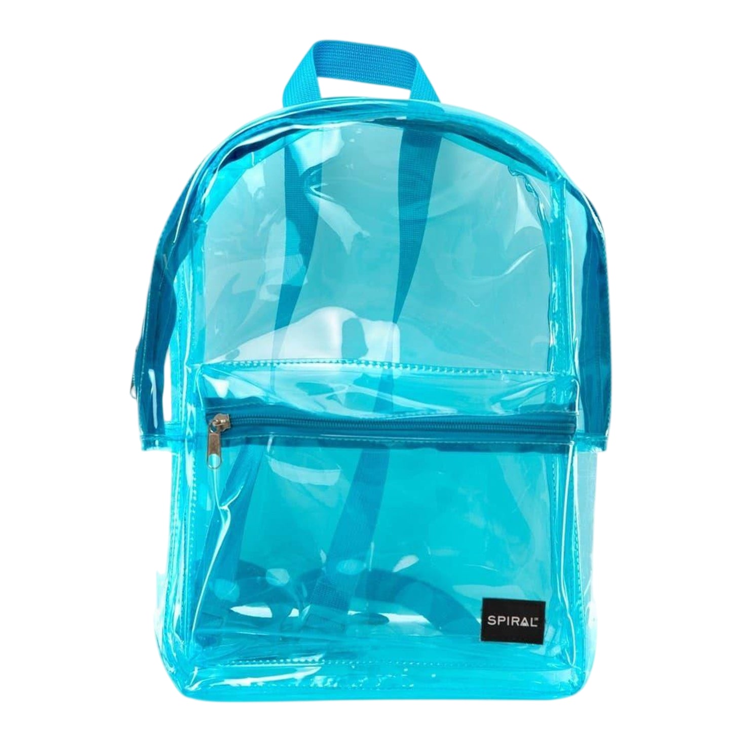 Blue - Front - Spiral Transparent Mini Backpack