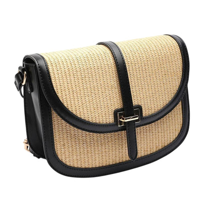 Black - Back - Where´s That From Raffia Crossbody Bag