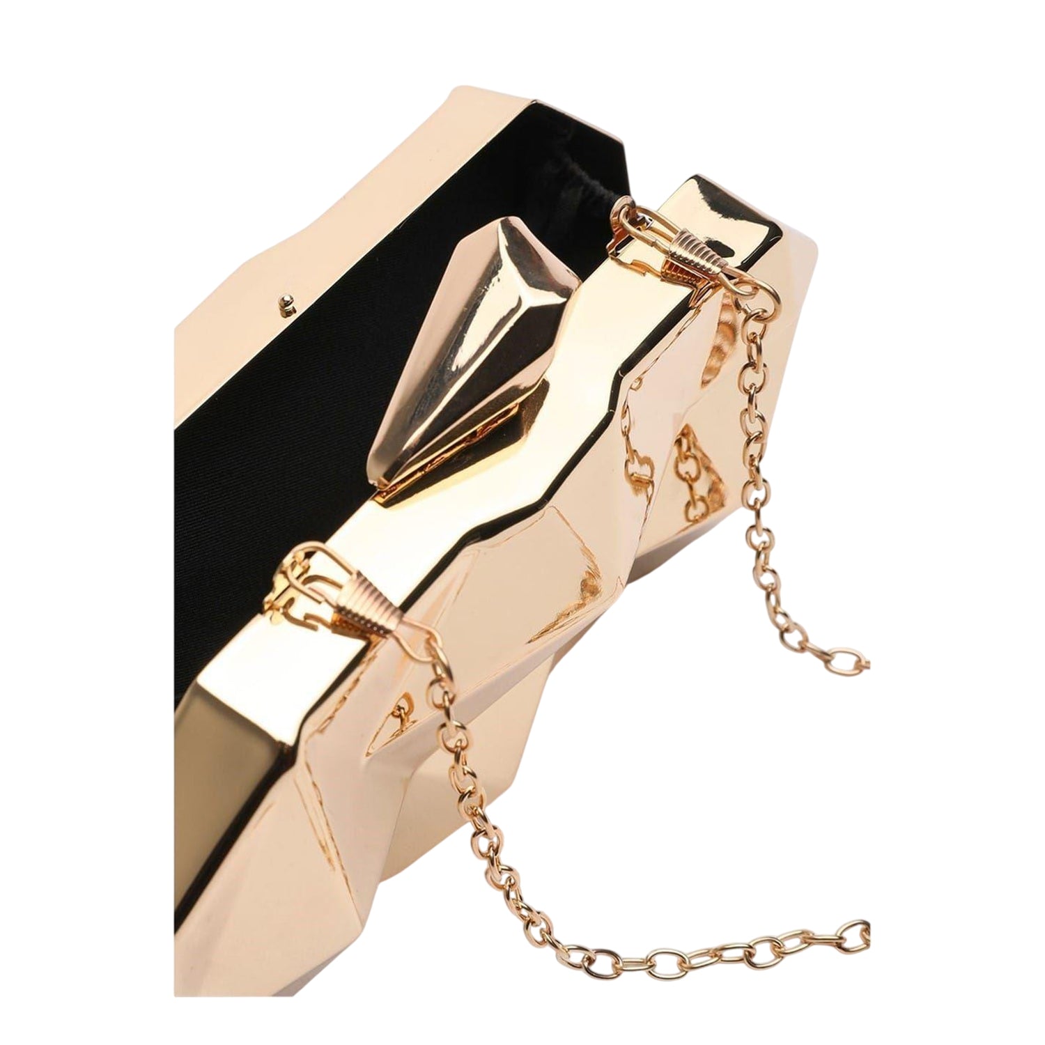 Gold - Back - Where´s That From Geometric Clutch Bag