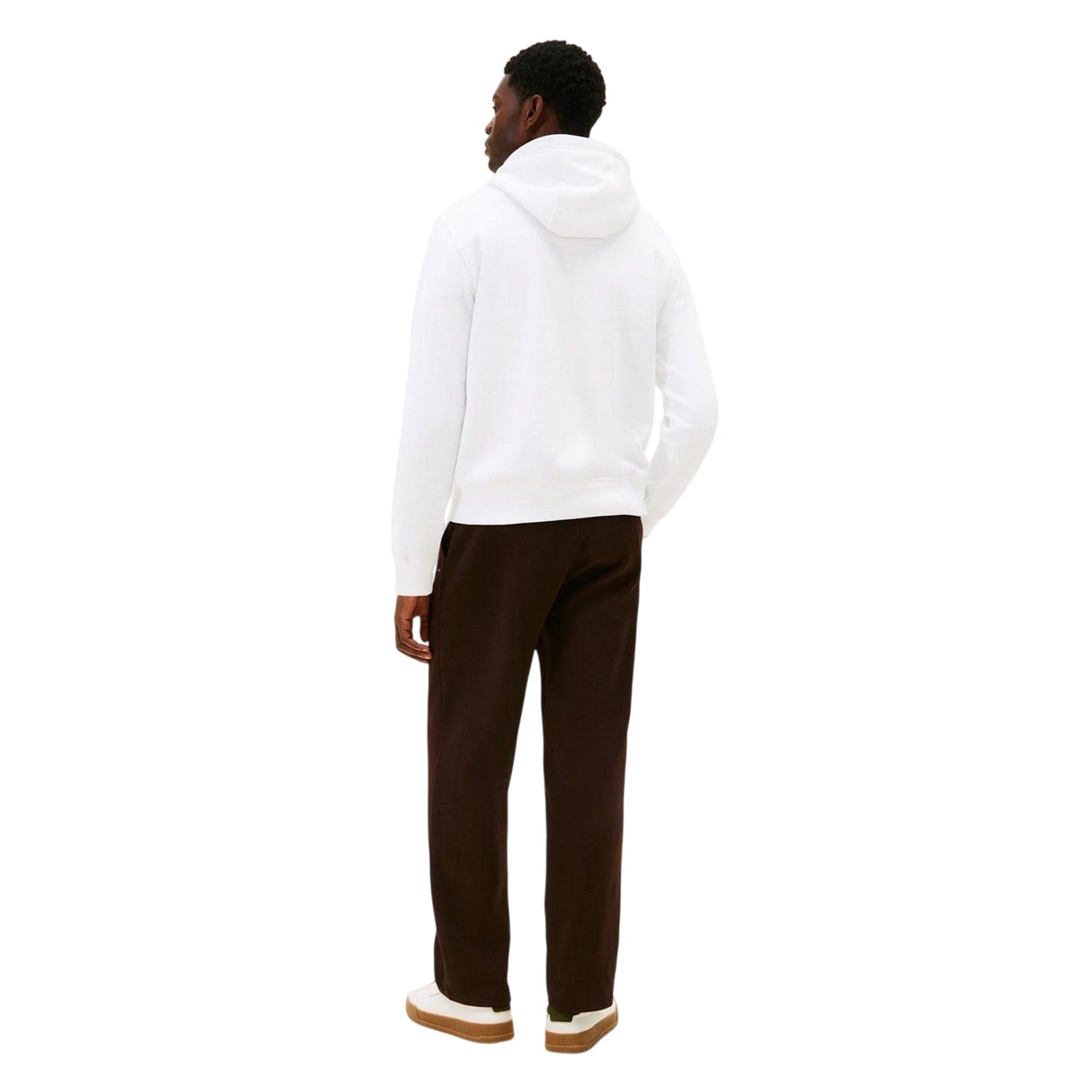 White - Back - Tommy Hilfiger Mens Embroidered Relaxed Fit Pullover Hoodie