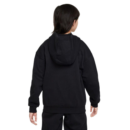 Black-White - Lifestyle - Nike Girls Sportswear Full Zip Hoodie