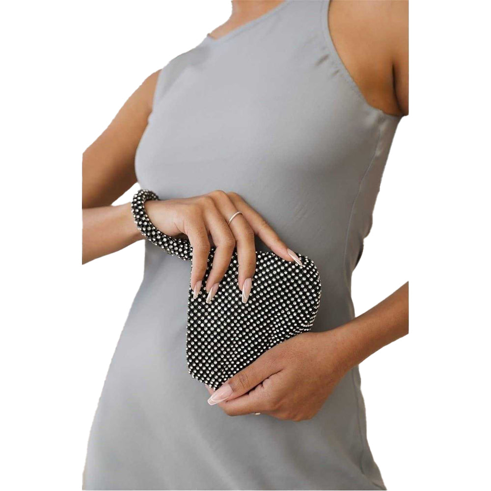 Black - Back - Where´s That From Diamante Clutch Bag