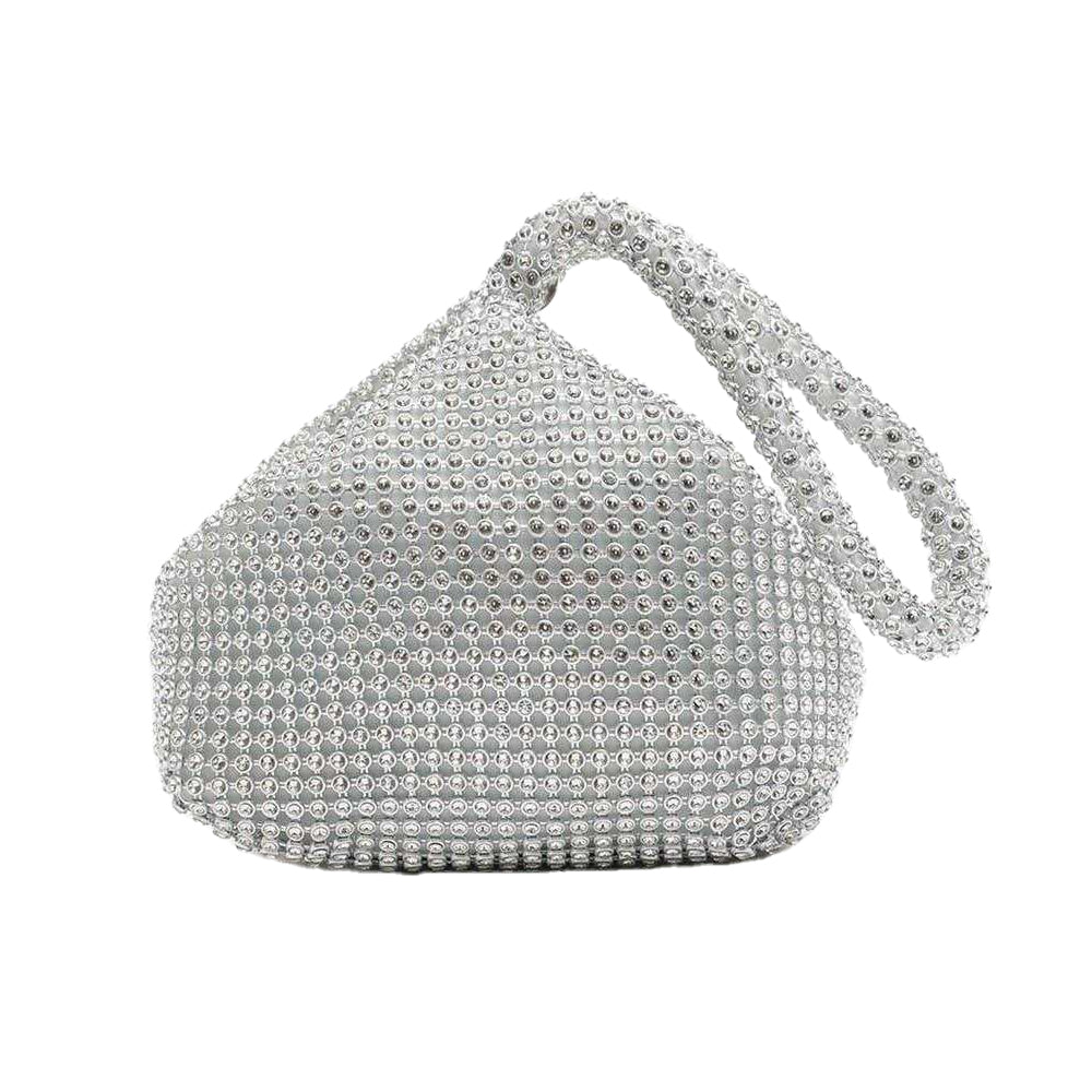 Silver - Front - Where´s That From Diamante Clutch Bag