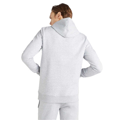 Grey Marl-White - Back - Umbro Mens Regular Pullover Hoodie