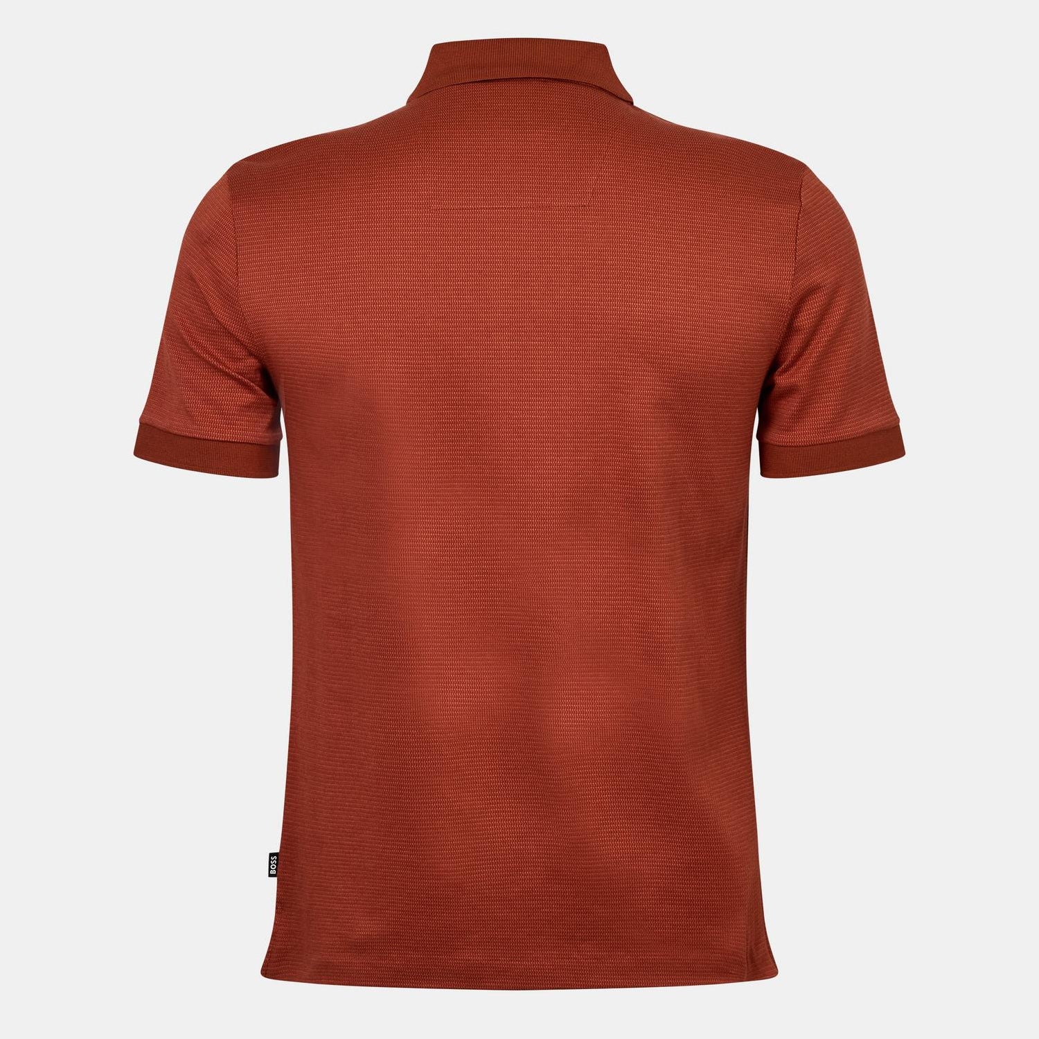 Dark Orange - Back - Boss Mens Parlay Technical Polo Shirt