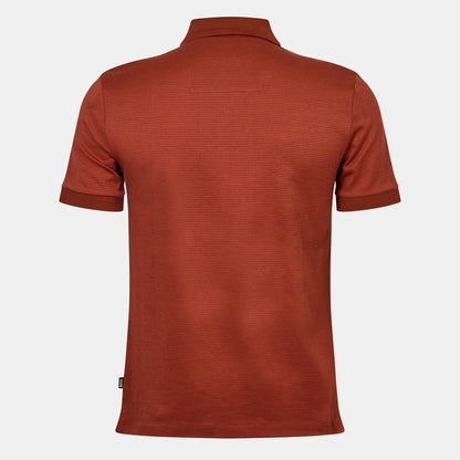 Dark Orange - Back - Boss Mens Parlay Technical Polo Shirt