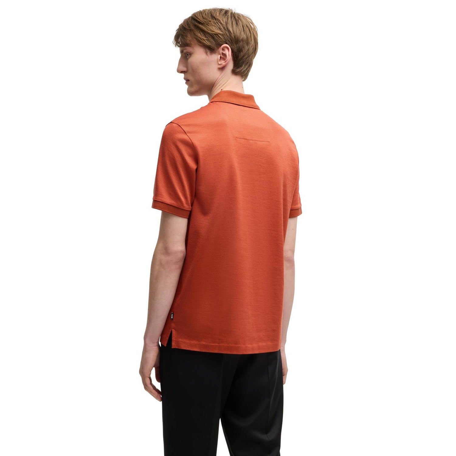 Dark Orange - Lifestyle - Boss Mens Parlay Technical Polo Shirt