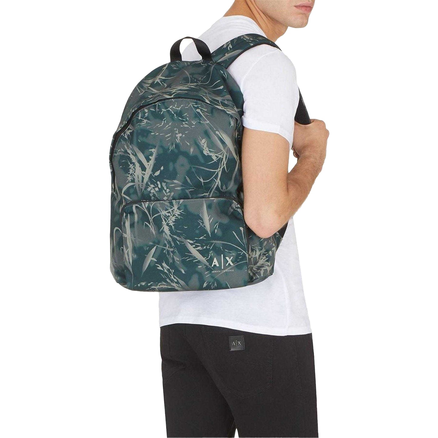 Green - Lifestyle - Armani Exchange All-Over Print Backpack