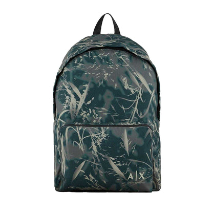 Green - Front - Armani Exchange All-Over Print Backpack