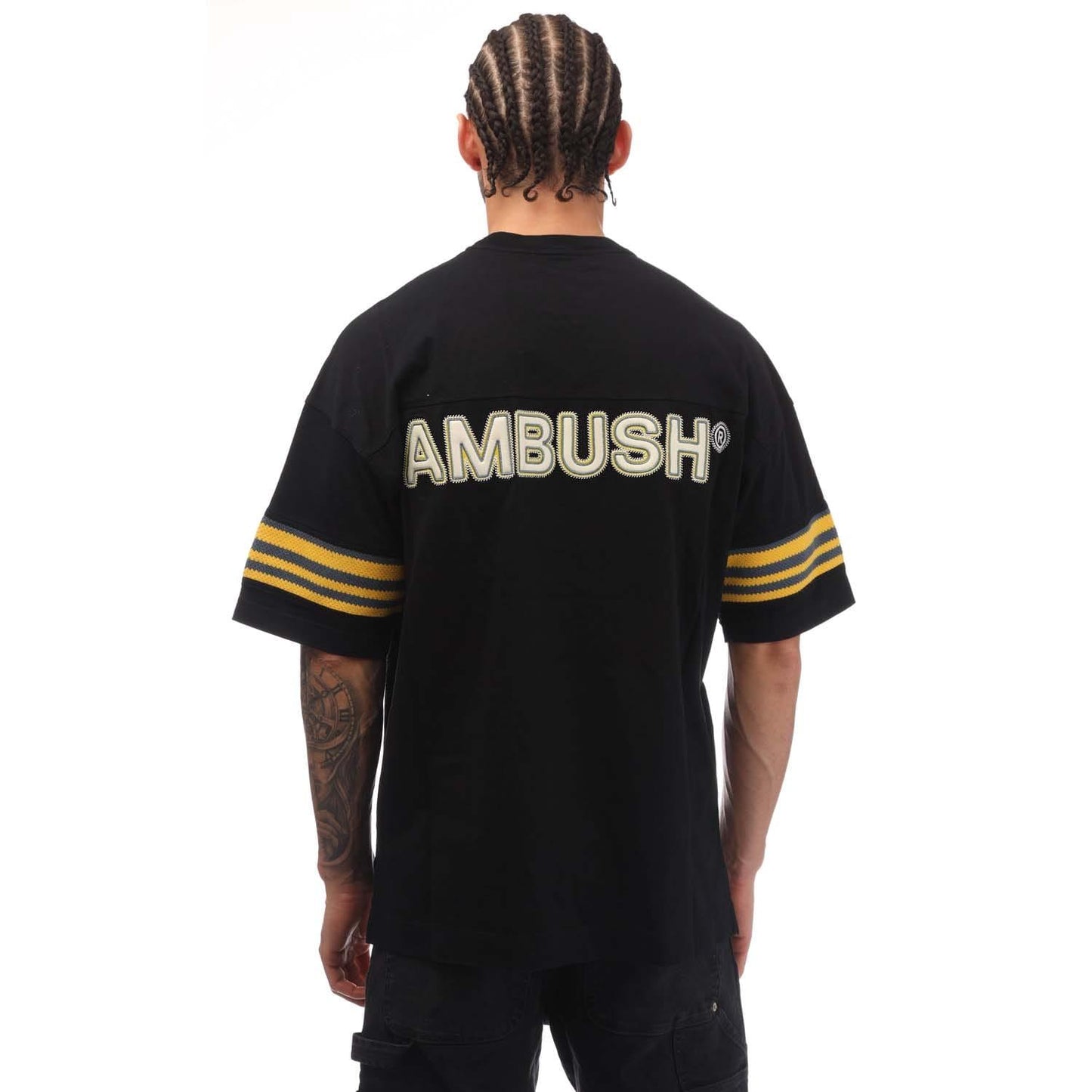 Black-White - Back - Ambush Mens Ribbed T-Shirt