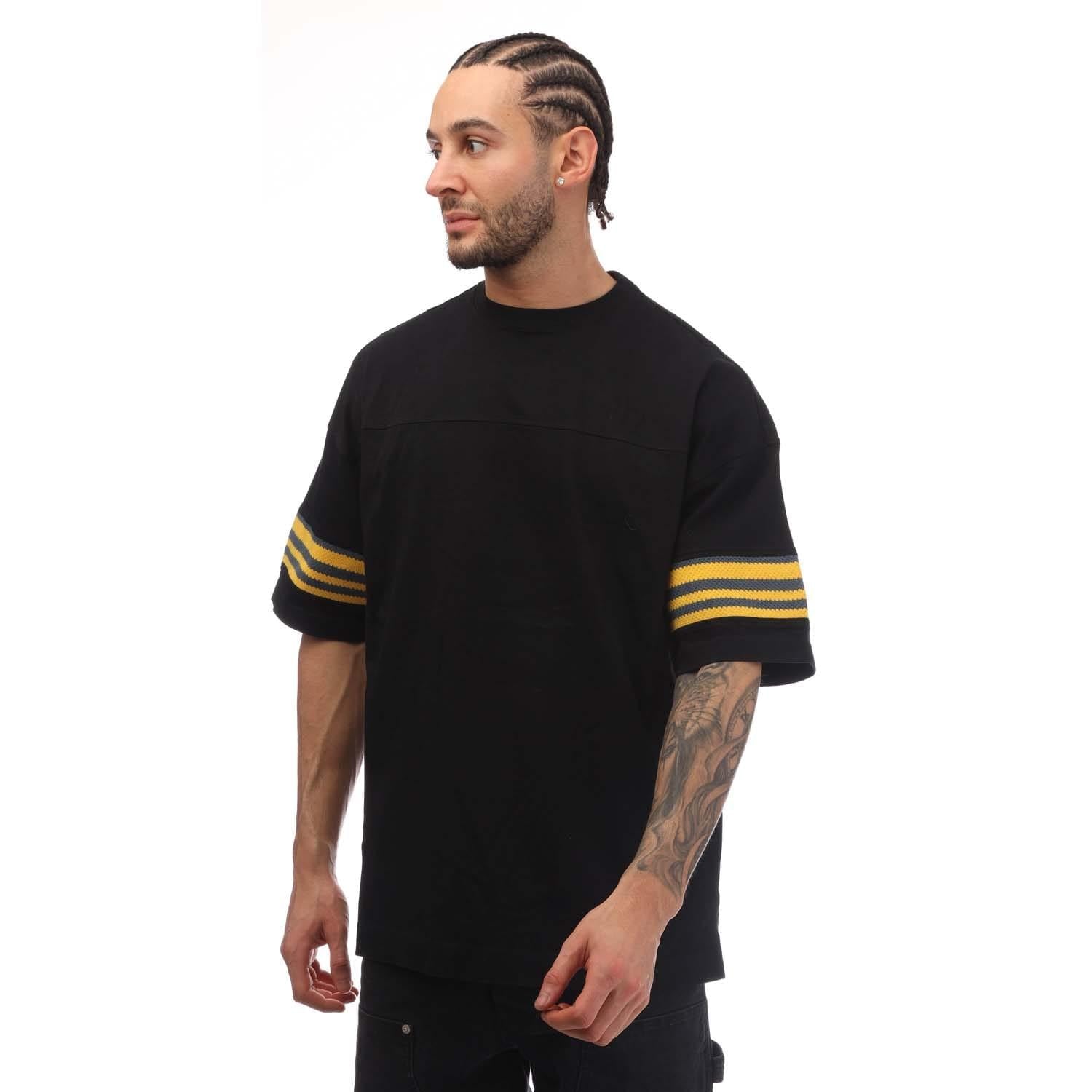 Black-White - Front - Ambush Mens Ribbed T-Shirt