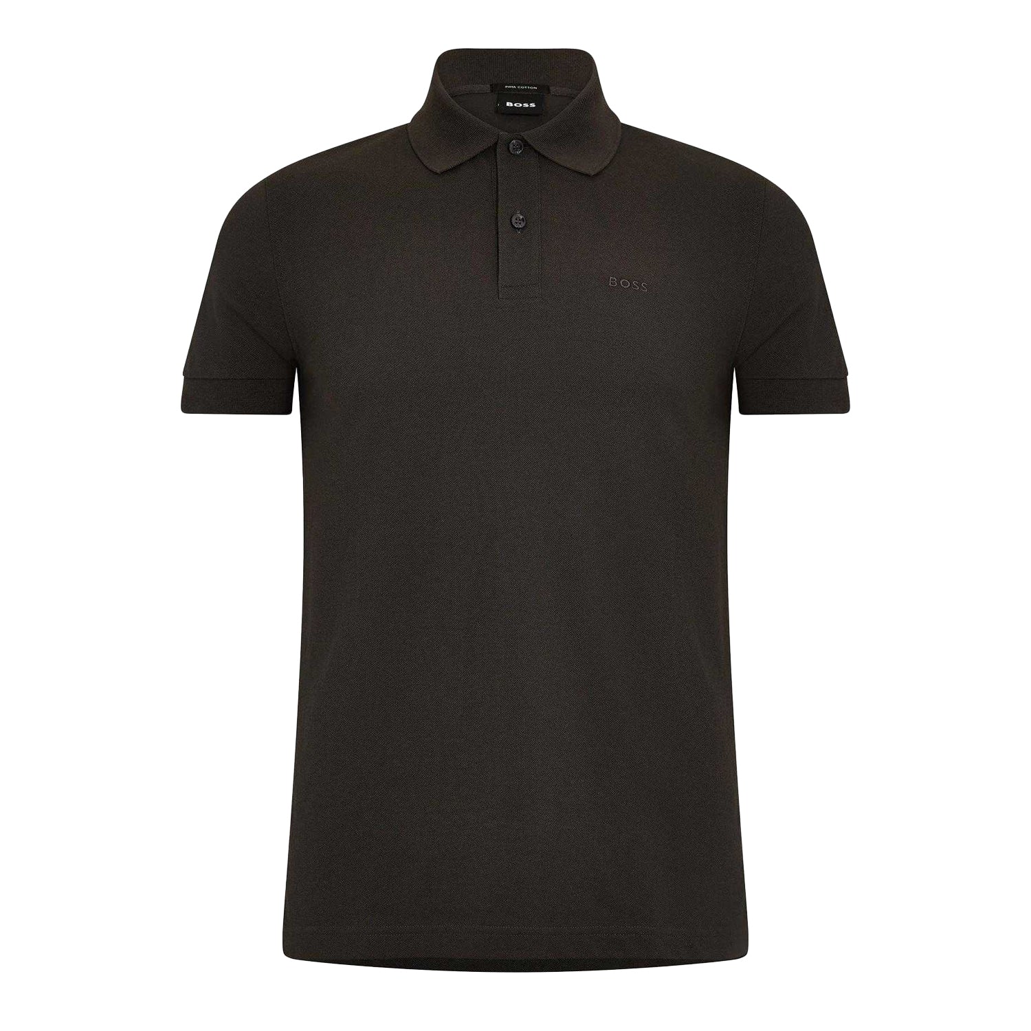 Dark Grey - Front - Boss Mens Firenze Cotton Polo Shirt