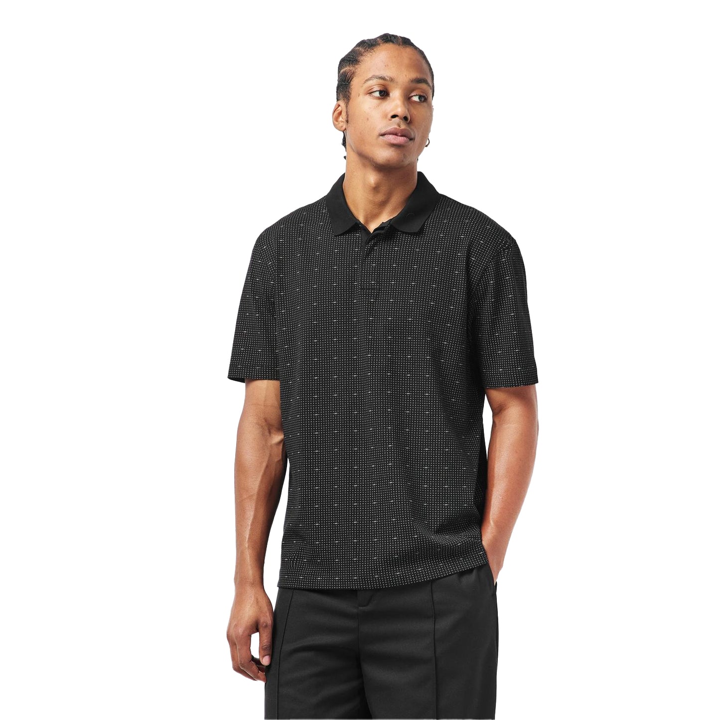 Black - Side - Armani Exchange Mens Polo Shirt