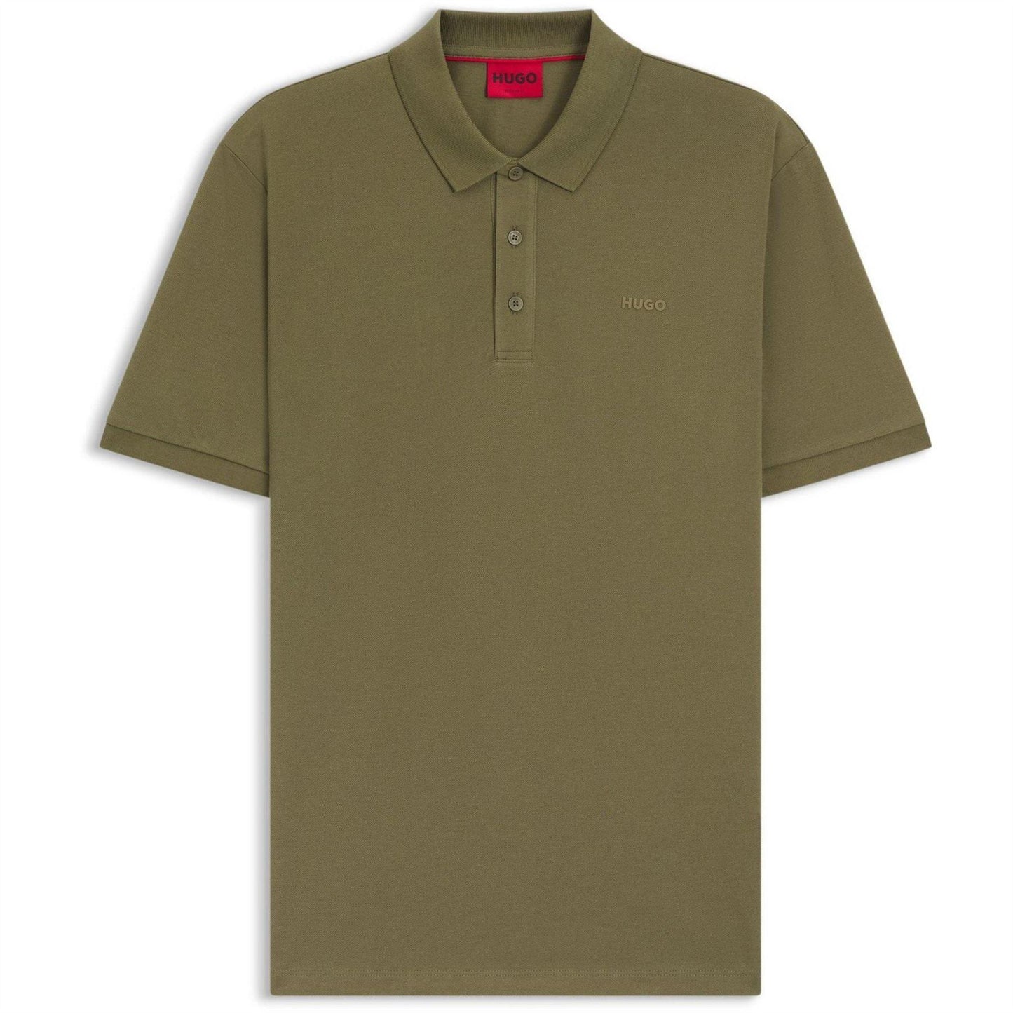 Green - Front - Hugo Mens Donos Cotton Polo Shirt