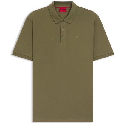 Green - Front - Hugo Mens Donos Cotton Polo Shirt