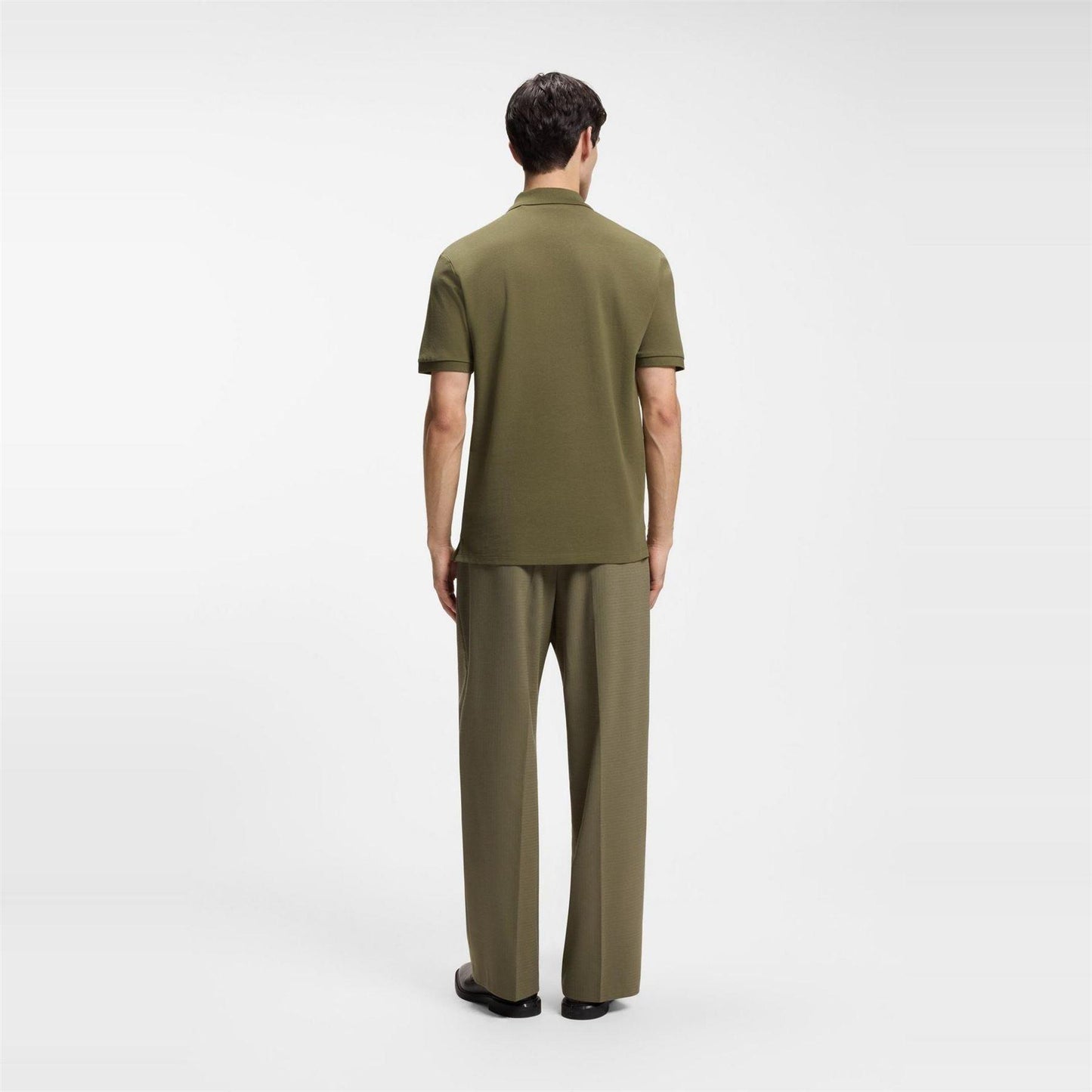 Green - Side - Hugo Mens Donos Cotton Polo Shirt