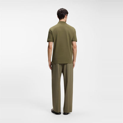Green - Side - Hugo Mens Donos Cotton Polo Shirt