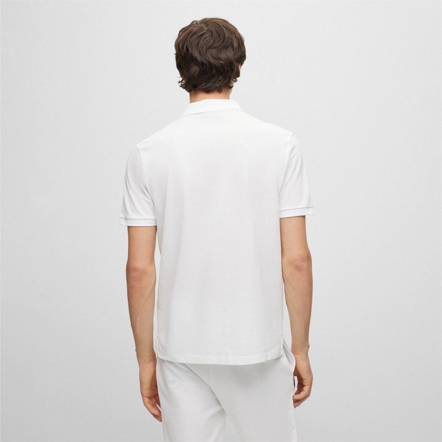 White - Back - Hugo Mens Donos Cotton Polo Shirt