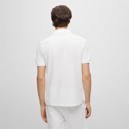 White - Back - Hugo Mens Donos Cotton Polo Shirt