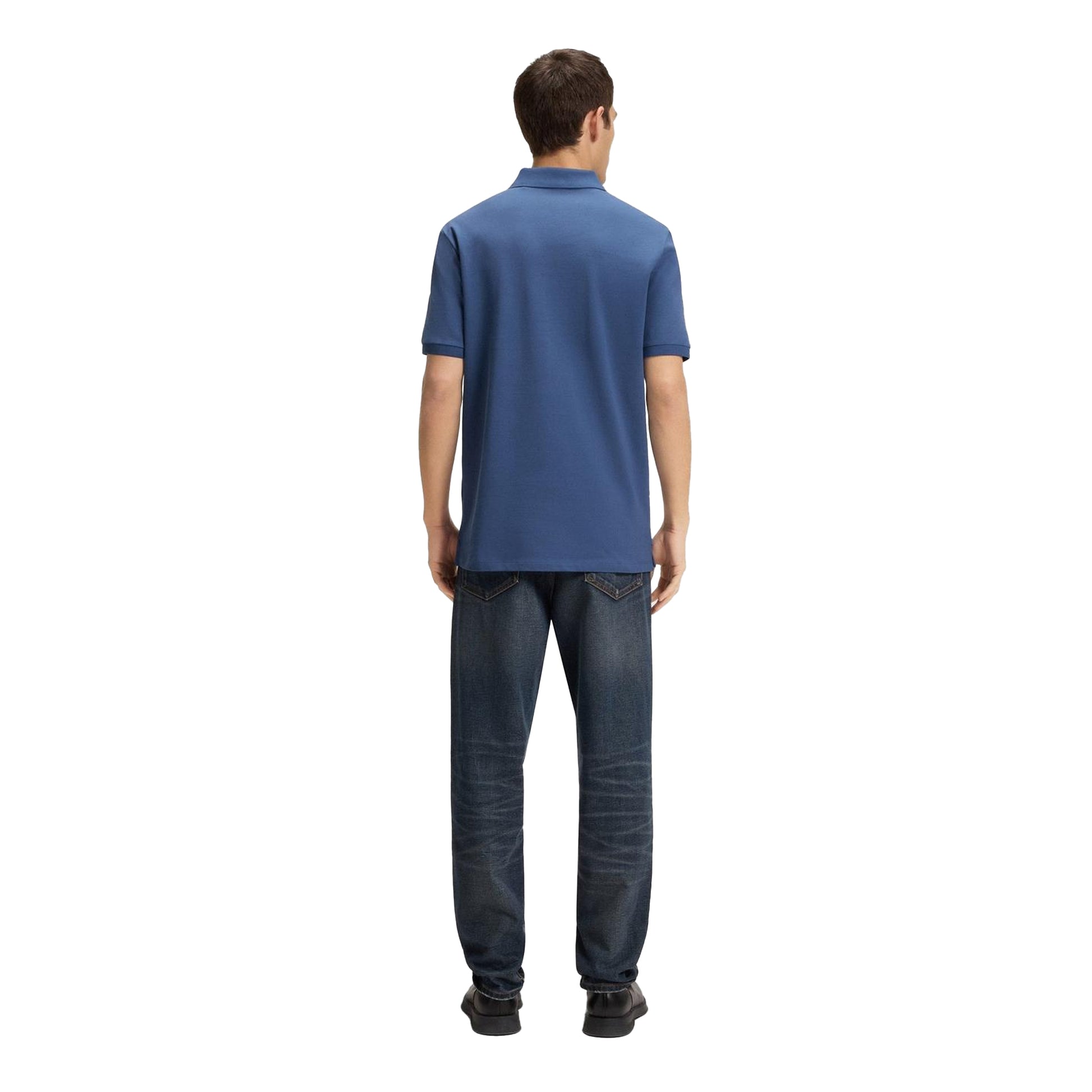 Medium Blue - Lifestyle - Hugo Mens Donos Cotton Polo Shirt