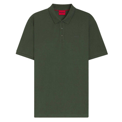 Dark Green - Front - Hugo Mens Donos Cotton Polo Shirt