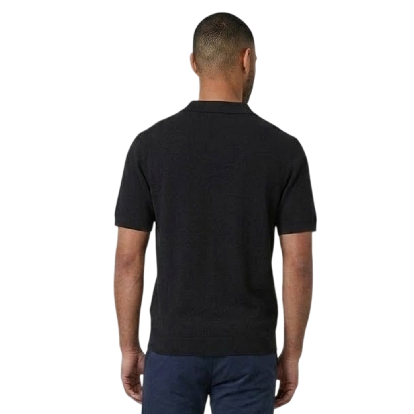 Black - Back - Threadbare Mens Polo Shirt