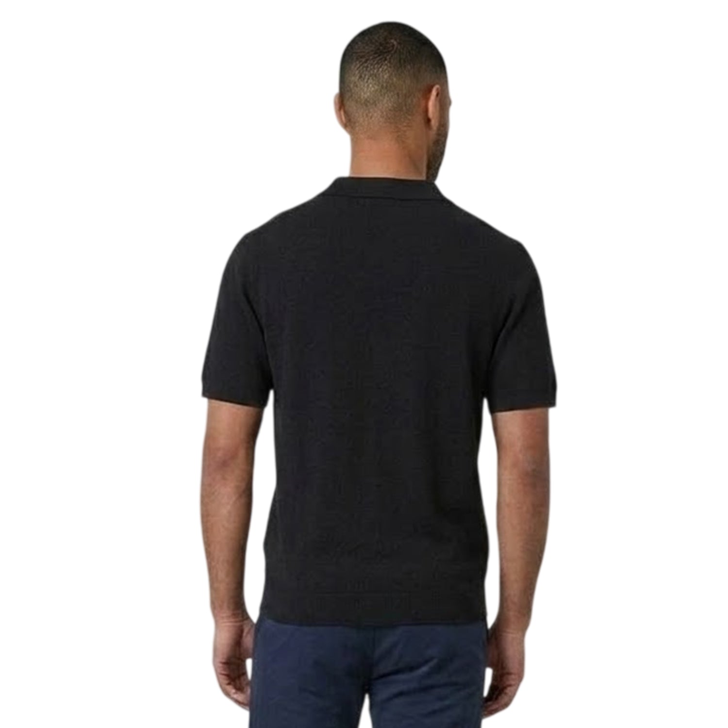 Black - Back - Threadbare Mens Polo Shirt