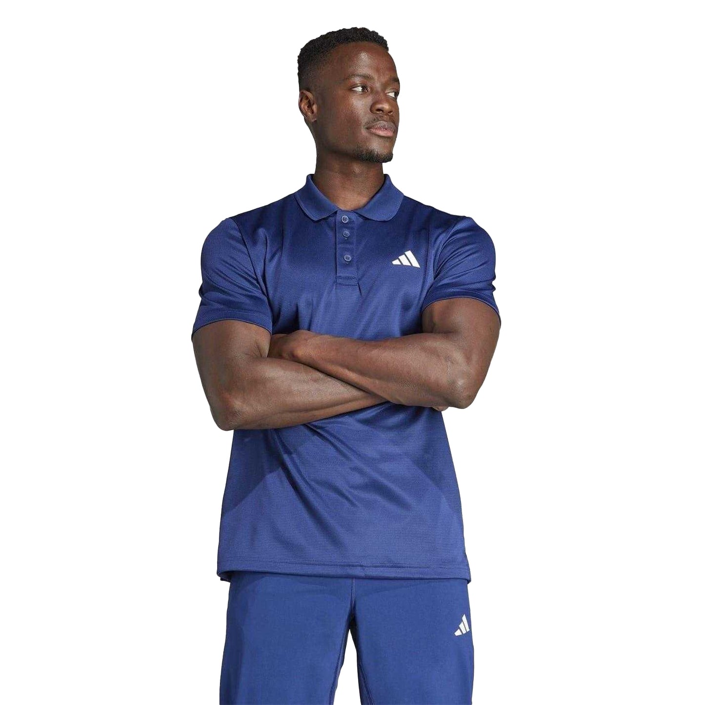 Dark Blue - Side - Adidas Mens Performance Polo Shirt