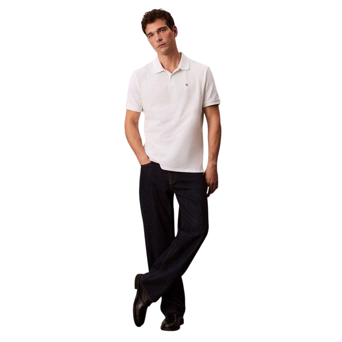 White - Lifestyle - Calvin Klein Mens Polo Shirt