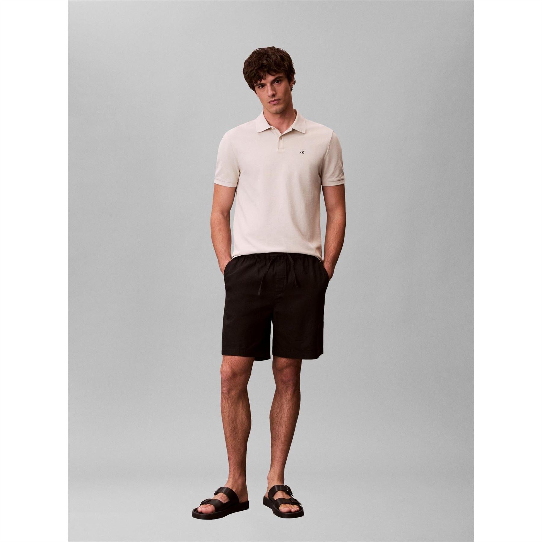 Oatmeal - Back - Calvin Klein Mens Polo Shirt