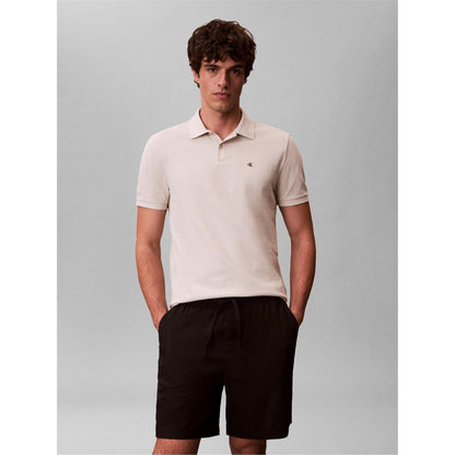 Oatmeal - Side - Calvin Klein Mens Polo Shirt