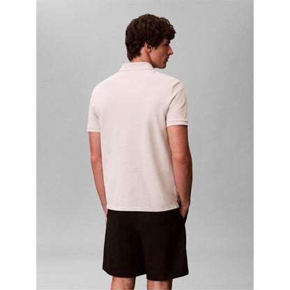 Oatmeal - Pack Shot - Calvin Klein Mens Polo Shirt