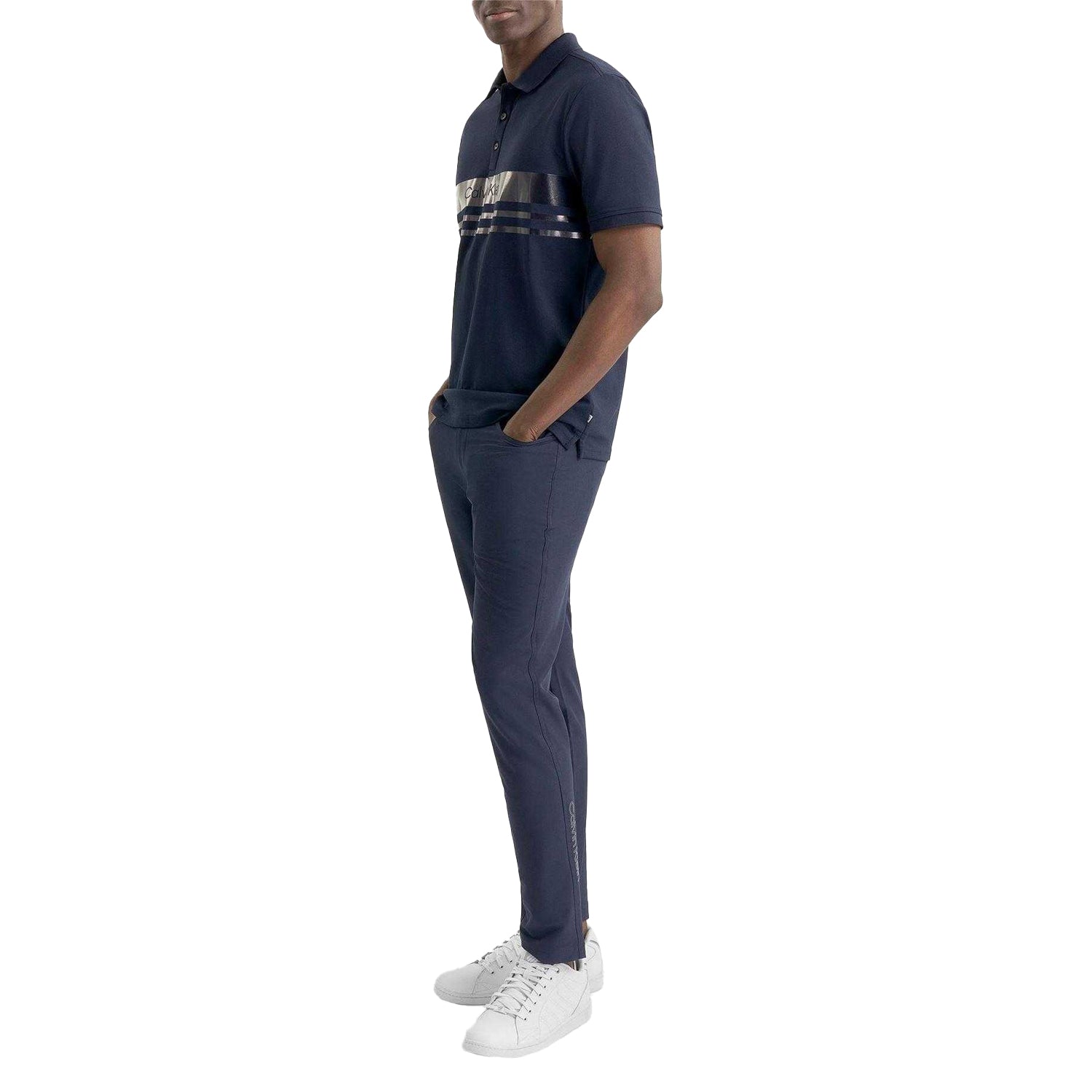 Navy - Lifestyle - Calvin Klein Mens Short-Sleeved Polo Shirt