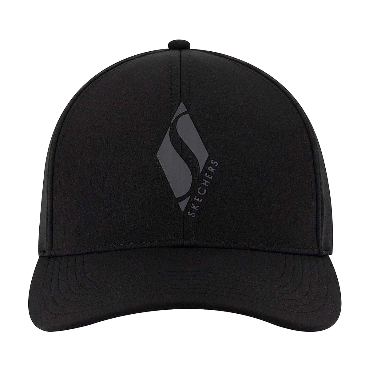 Black - Side - Skechers Mens Diamond Logo Baseball Cap