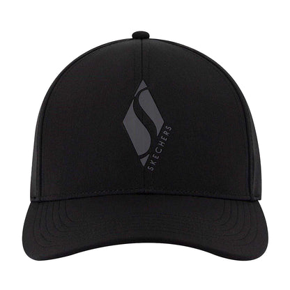 Black - Side - Skechers Mens Diamond Logo Baseball Cap