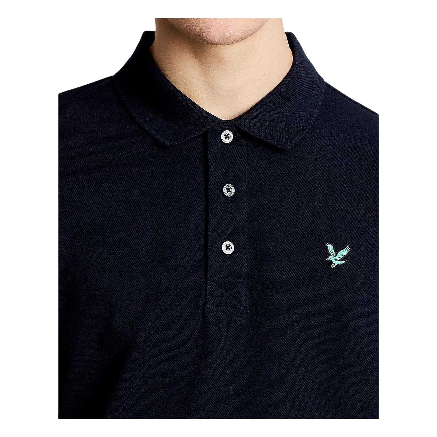 Dark Navy - Side - Lyle & Scott Mens Short-Sleeved Golf Polo Shirt