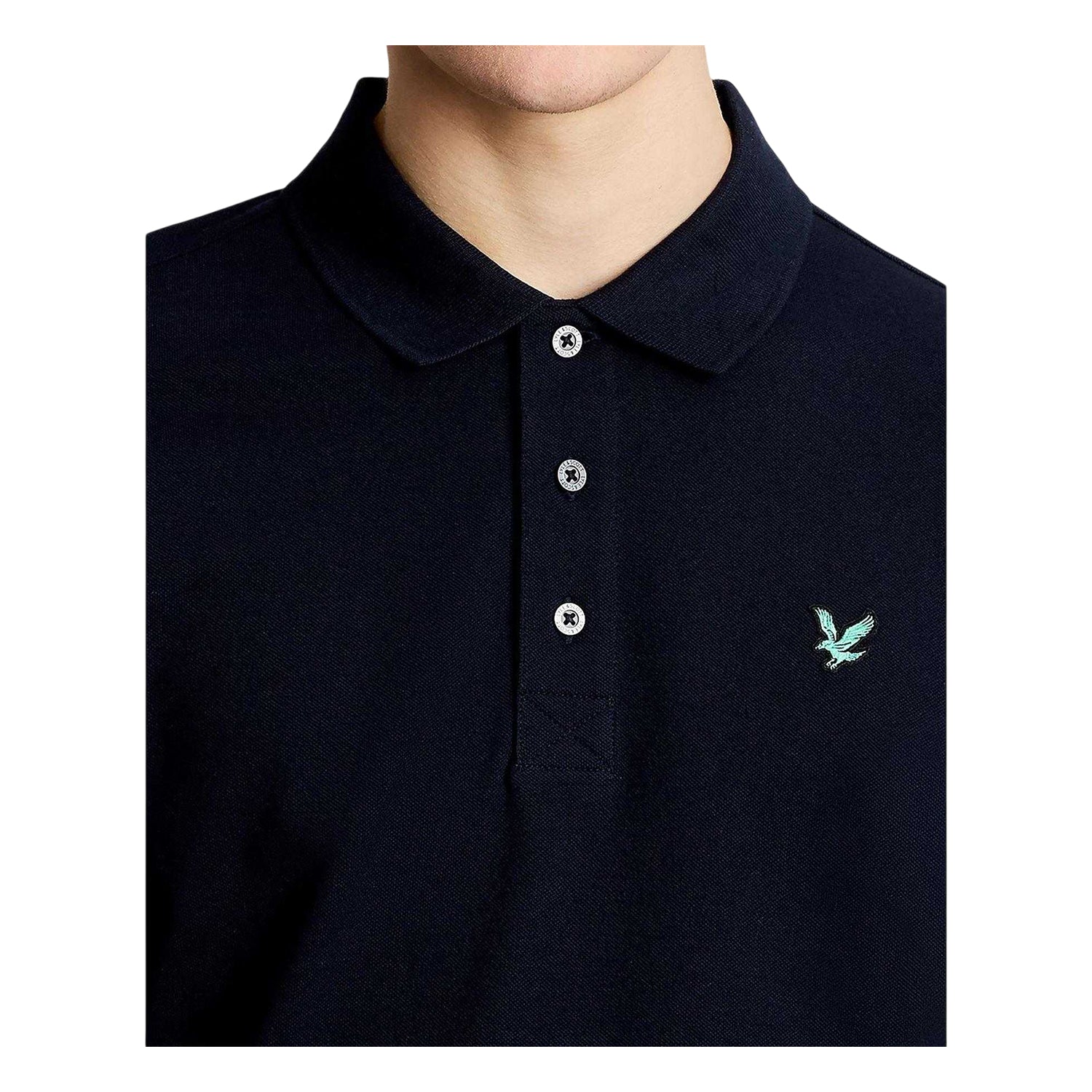 Dark Navy - Side - Lyle & Scott Mens Short-Sleeved Golf Polo Shirt