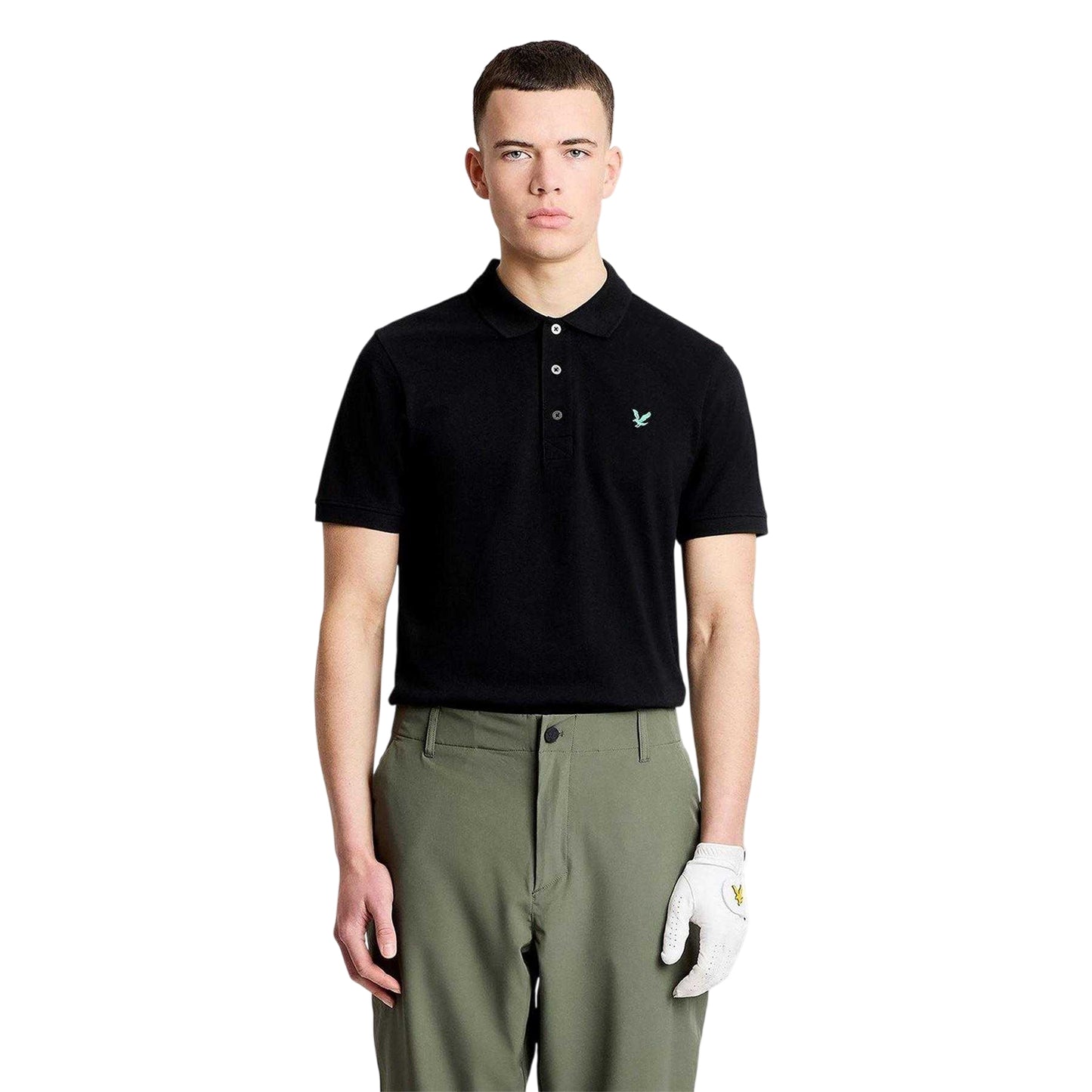 Jet Black - Front - Lyle & Scott Mens Short-Sleeved Golf Polo Shirt