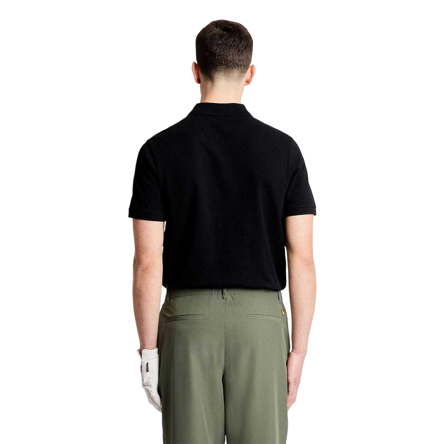 Jet Black - Back - Lyle & Scott Mens Short-Sleeved Golf Polo Shirt