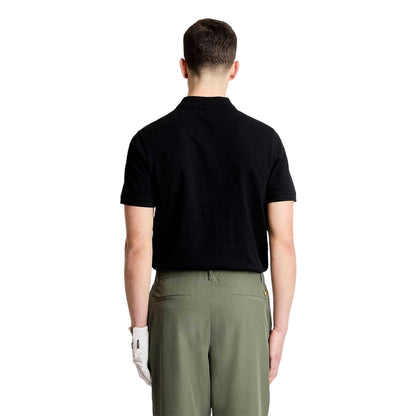 Jet Black - Back - Lyle & Scott Mens Short-Sleeved Golf Polo Shirt