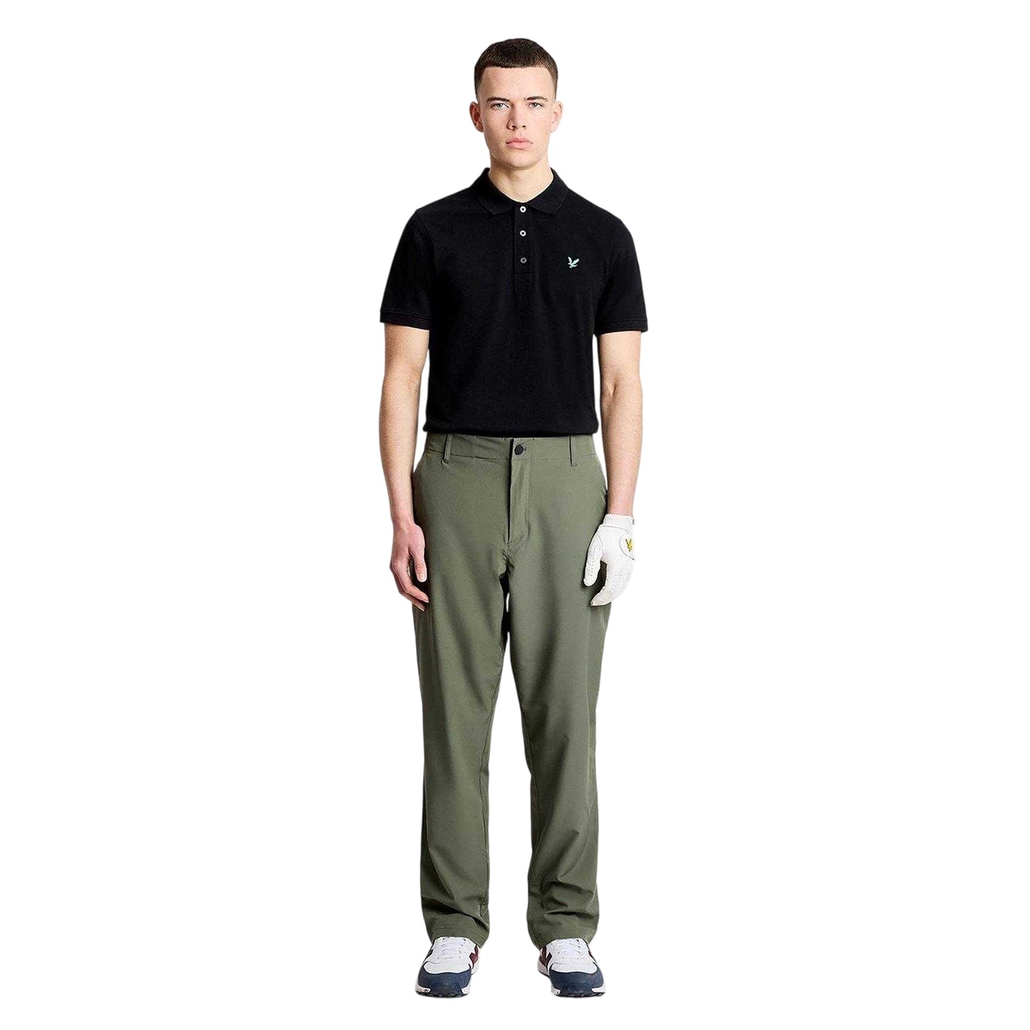 Jet Black - Side - Lyle & Scott Mens Short-Sleeved Golf Polo Shirt